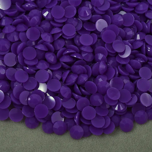 OPAQUE SOLID MIXED SIZE JELLY Rhinestone Non-Hotfix