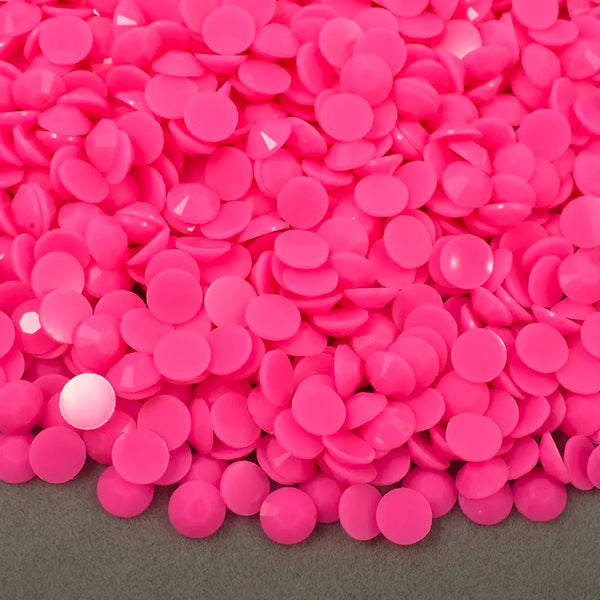 OPAQUE SOLID MIXED SIZE JELLY Rhinestone Non-Hotfix