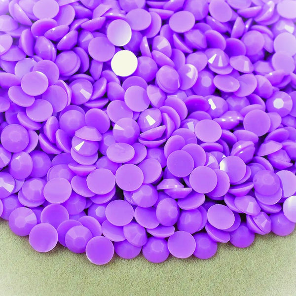 OPAQUE SOLID MIXED SIZE JELLY Rhinestone Non-Hotfix