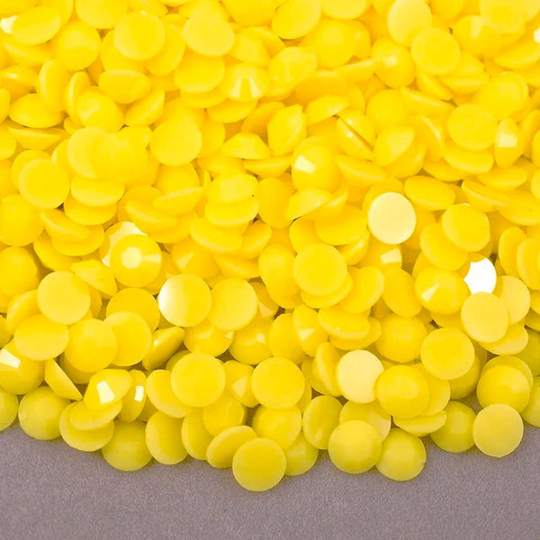 OPAQUE SOLID MIXED SIZE JELLY Rhinestone Non-Hotfix