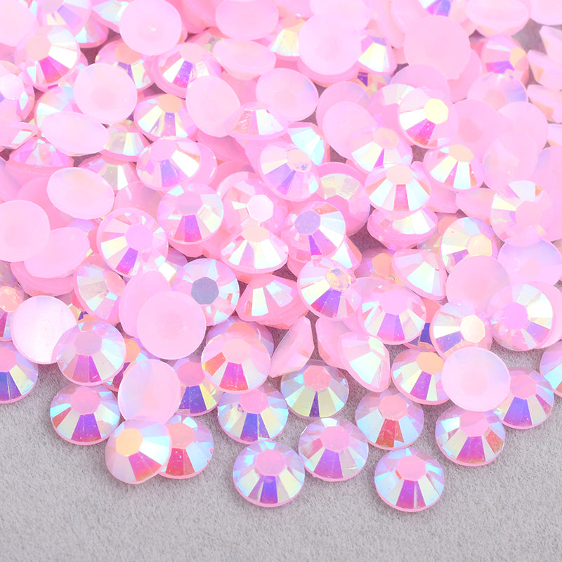 Neon Hot Pink Ab Rhinestones - Jellies 2mm - 6mm You pick Size