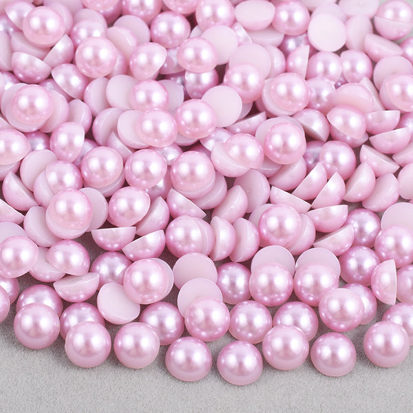 Lavender Domed Flatback Pearls MIX