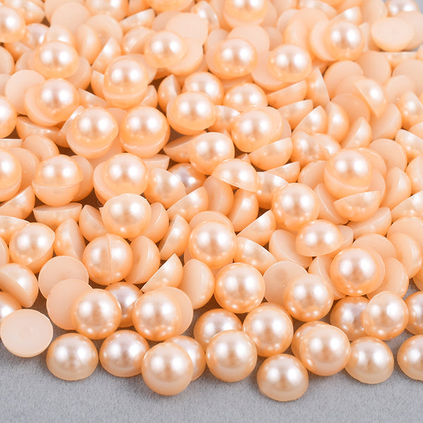 Orange Slice Domed Flatback Pearls MIX