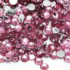 dark pink resin rhinestones, poppin pink rhinestones, pink rhinestones