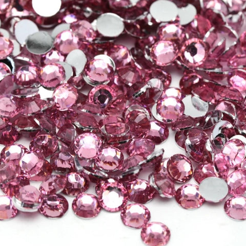 dark pink resin rhinestones, poppin pink rhinestones, pink rhinestones