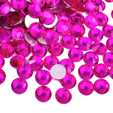 Lt Rose B Glass Rhinestones