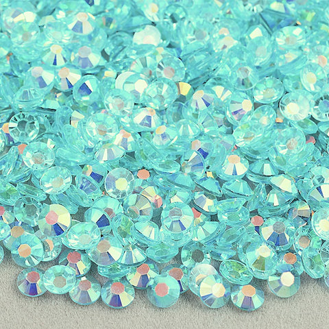 Transparent Lt Sapphire AB Resin Rhinestones