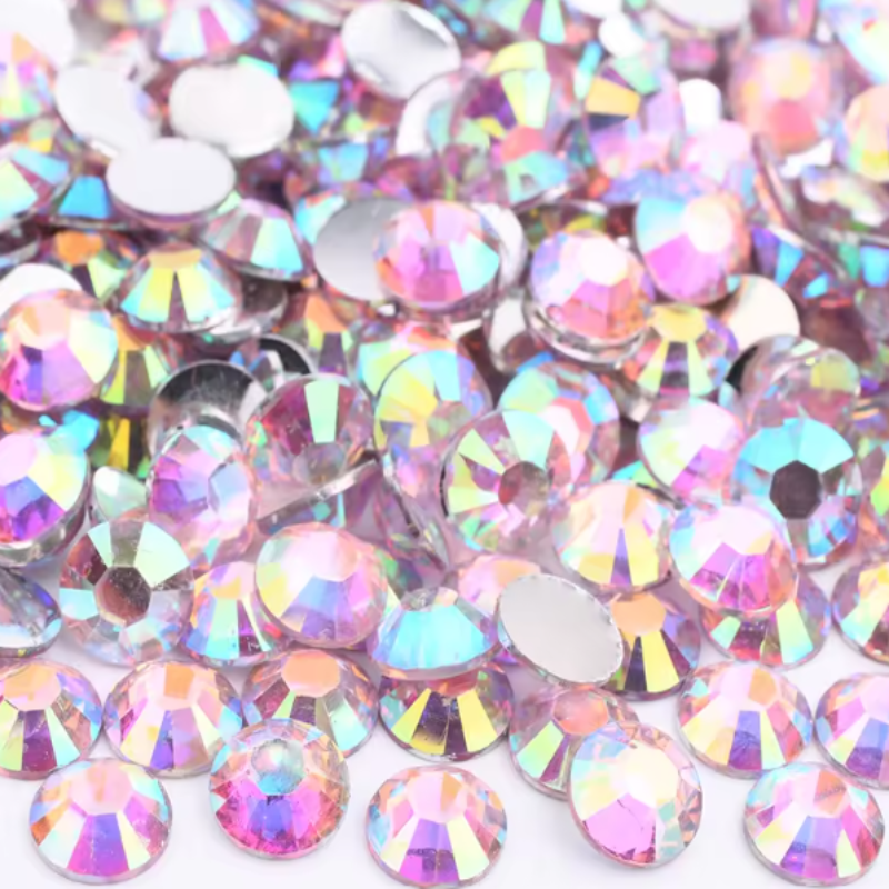 Light pink ab resin rhinestones
