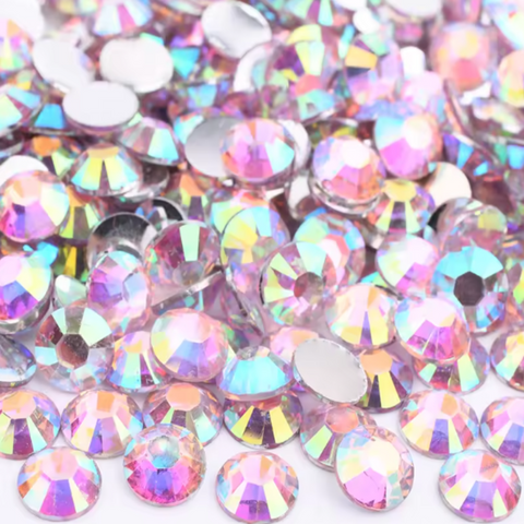 Light pink ab resin rhinestones