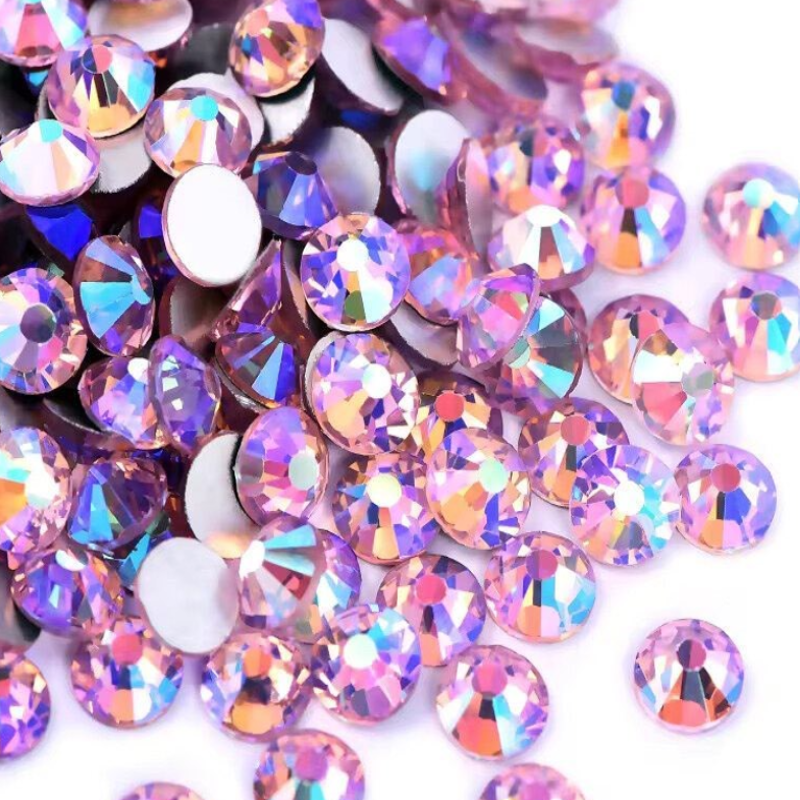 lt pink ab glass rhinestones