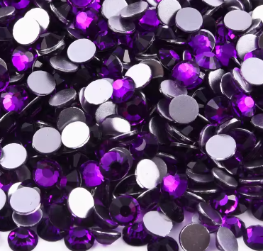 violet purple laker purple glass rhinestones