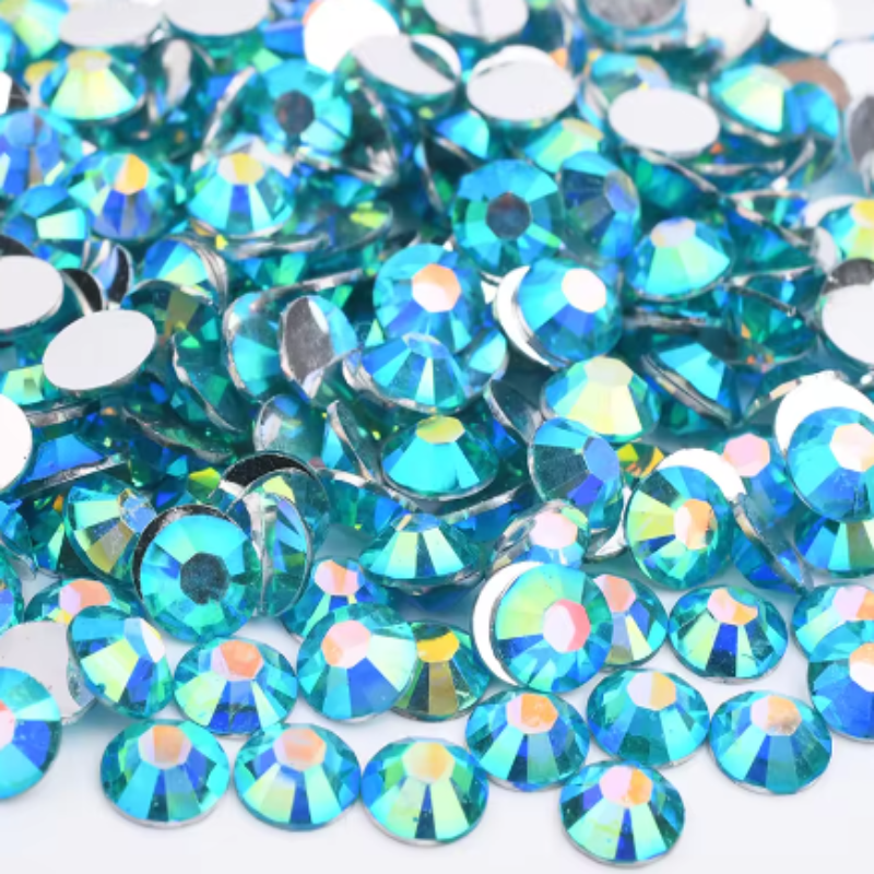 blue zircon ab resin rhinestones
