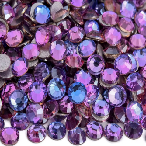 dream lavender glass rhinestones