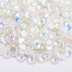 Luminous Crystal White Opal Glass Rhinestones