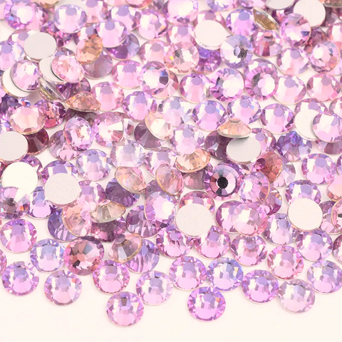 Pink Violet Glass Rhinestones