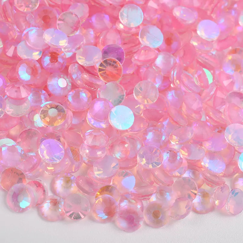 Polar light pink aurora glass rhinestones