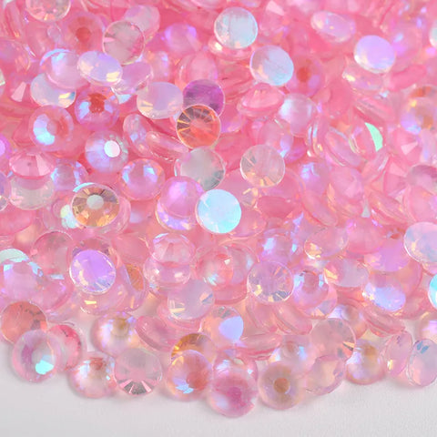 Polar light pink aurora glass rhinestones