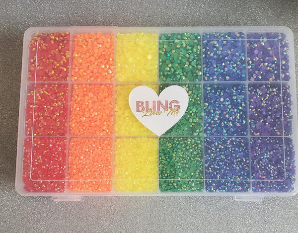 Rainbow Jelly Bling Box Rhinestone Kit