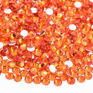 Hyacinth Orange Glass Rhinestones