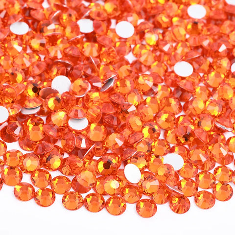 Hyacinth Orange Glass Rhinestones