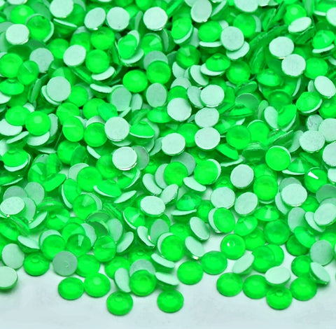 Neon Green Glass Rhinestones