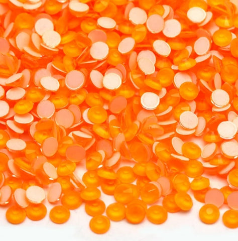 Neon Orange Glass Rhinestones