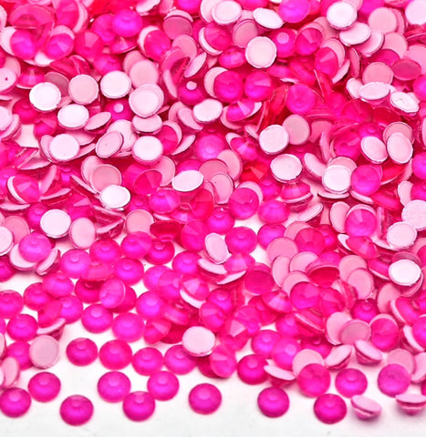Neon Rose Glass Rhinestones