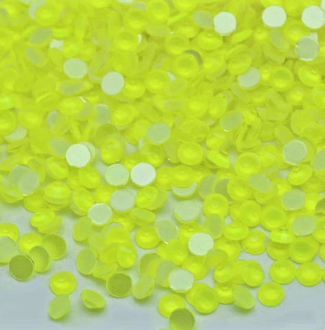 Neon Yellow Glass Rhinestones