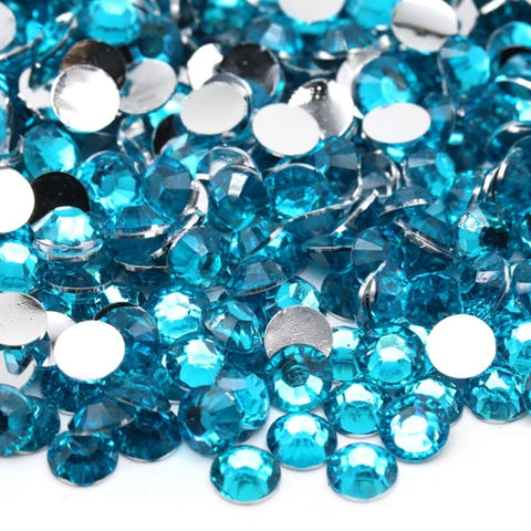 blue zircon resin flatback rhinestones