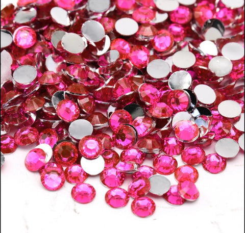 Lt Rose Pink Resin Rhinestones