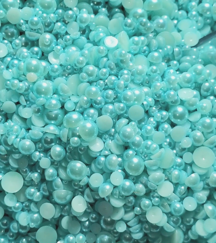 Little Blue Box Domed Flatback Pearls MIX – The Bling Dispensary