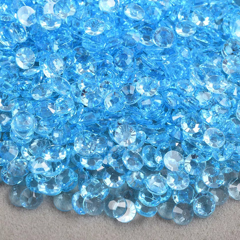 Clear Aquamarine Resin Rhinestones