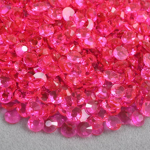 Clear Rose Resin Rhinestones