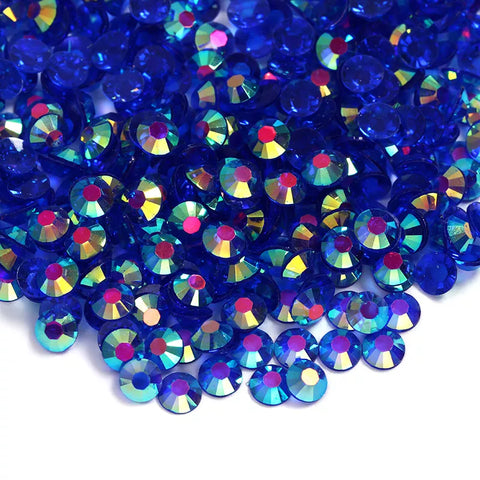 Transparent Sapphire AB Resin Rhinestones