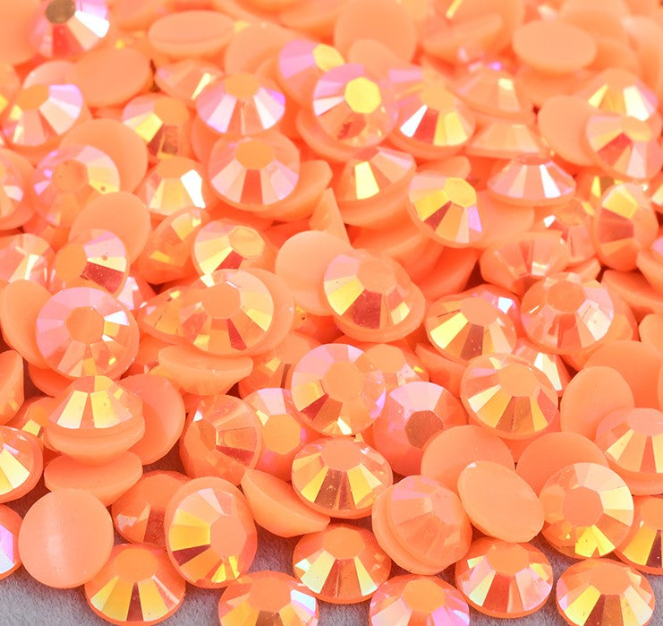 Dk Orange Sherbet AB Jelly Rhinestones
