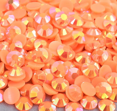 Dk Orange Sherbet AB Jelly Rhinestones