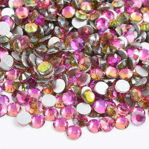 Gold Lt Rose Glass Rhinestones