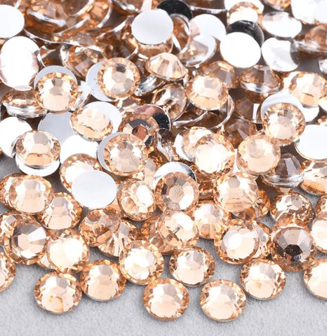 Lt Peach Resin Rhinestones