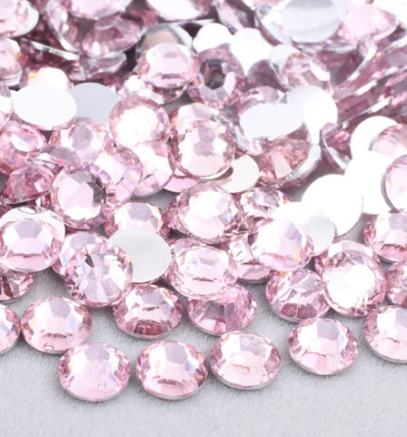 Lt Pink Resin Rhinestones
