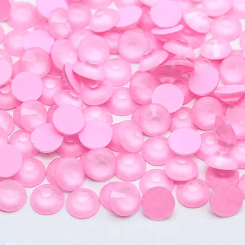 Neon Light Pink Glass Rhinestones