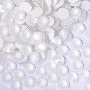 Neon Crystal White Glass Rhinestones