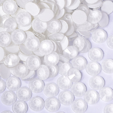 Neon Crystal White Glass Rhinestones