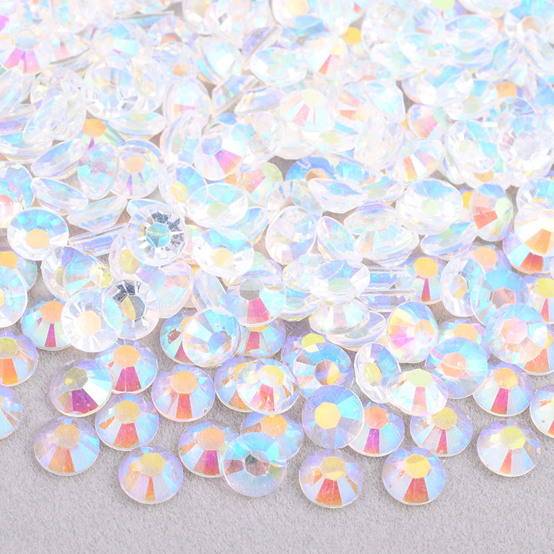 Rhinestones Bulk, Flatback Round Jelly Rhinestones Non Hotfix