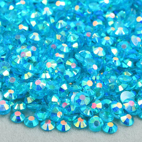 Transparent Blue Zircon Resin Rhinestones MIX